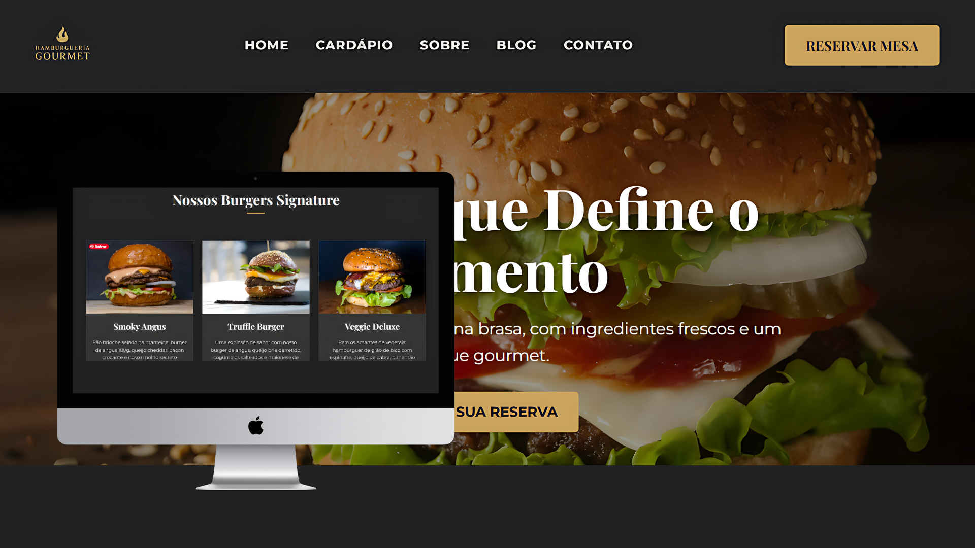 Website para hamburgueria Gourmet